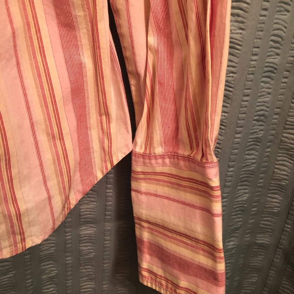 Moda International Multi Color Striped Top Large - Picture 7 of 11